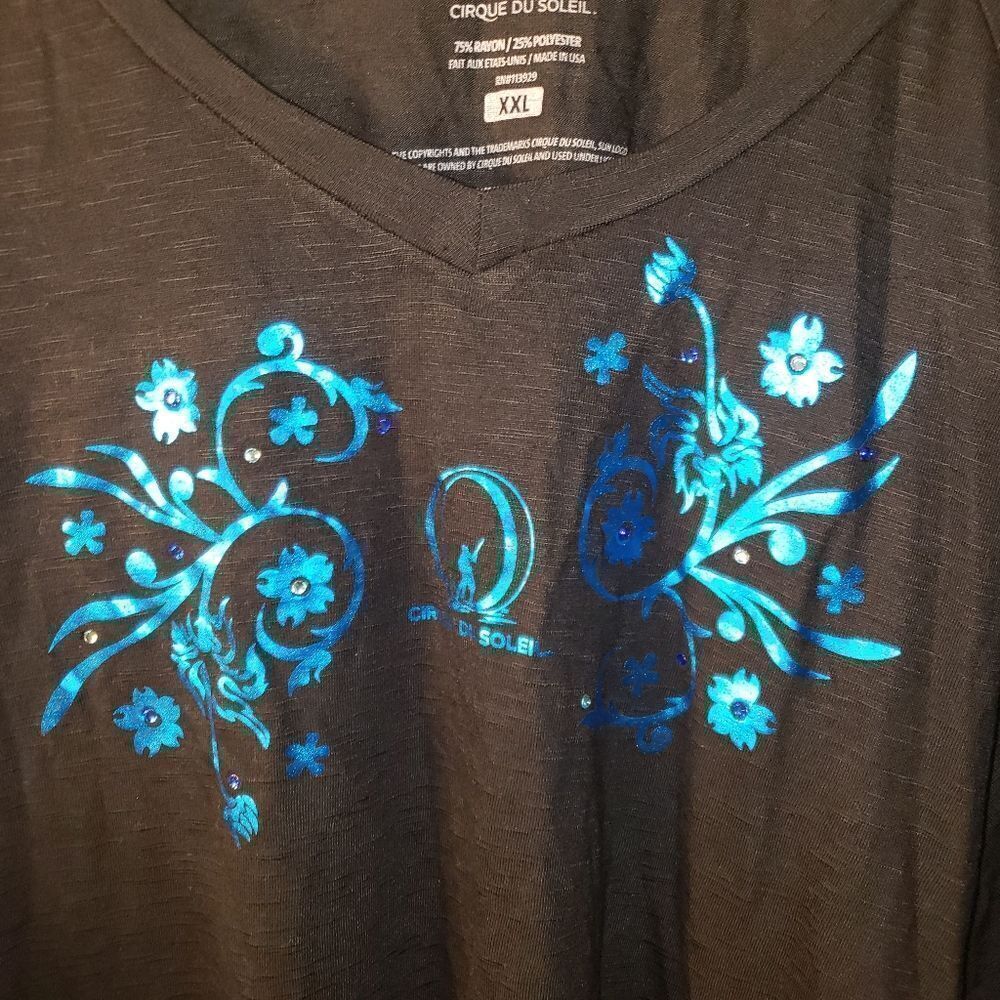 CIRQUE DU SOLEIL "O" SHOW BELLAGIO MERCH BATWING TUNIC TOP SIZE XXL